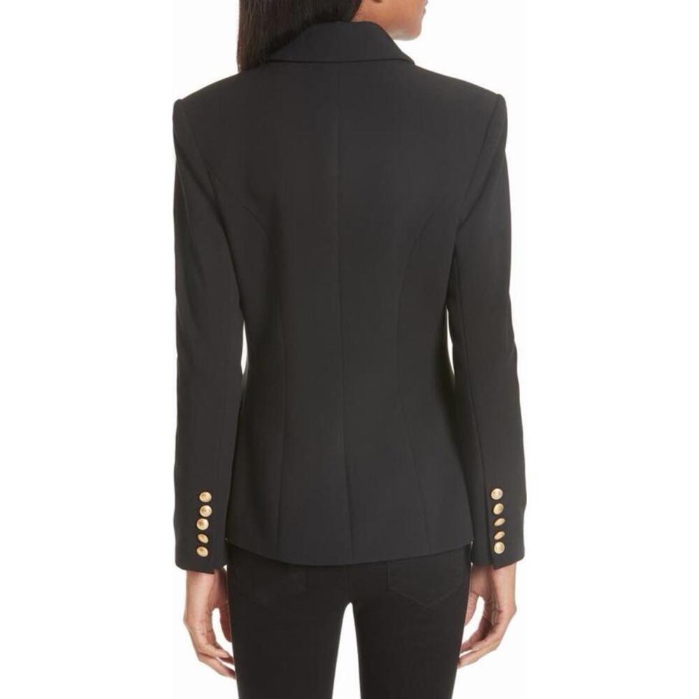 New L’’Agence Kenzie double breasted blazer in black gold buttons Sz 14 $675 - Picture 2 of 10